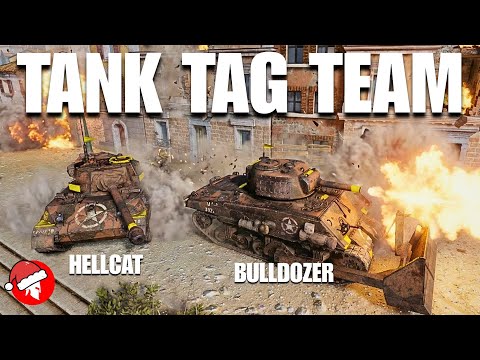 The Unbeatable Tank Tag Team! - 4vs4 - US Forces - Company of Heroes 3