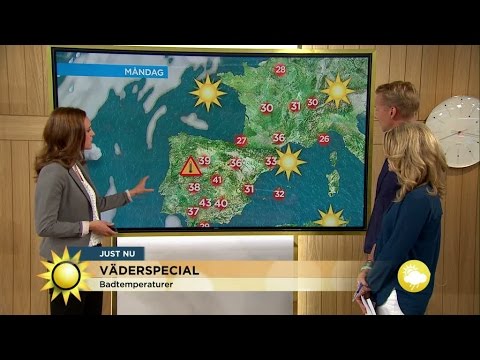 Väderspecial: Badtemperaturer - Nyhetsmorgon (TV4)