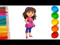 How To Draw Dora The Explorer Beautiful Dora Drawing And Coloring