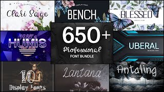 650+ Professional Font Bundle: Lifetime Subscription