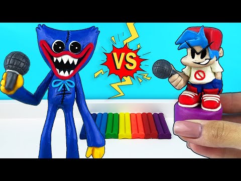 «FNF» Making Huggy Wuggy Sculpture Timelapse (Poppy Playtime) - Friday Night Funkin MOD with clay