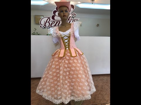 Costum de balet Păstorițe pas de trois păpuși franceze Marțipan Spărgătorul de nuci P 0262 - video 4