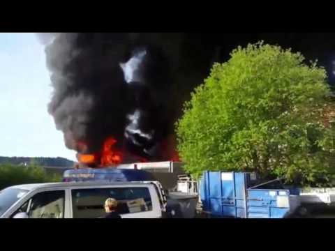 Feuer in Schwenningen beim Meku am 15.05.2015