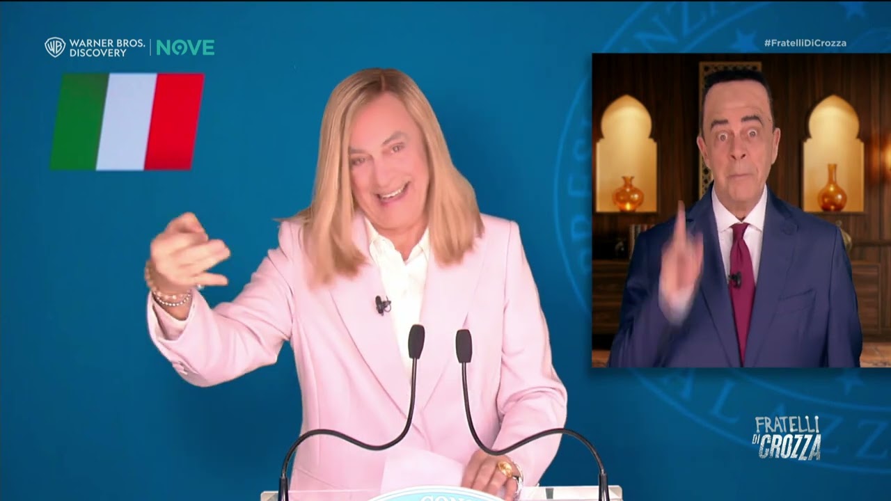 Crozza Meloni "Benvenuti alla Rai Tele-Meloni italiana"