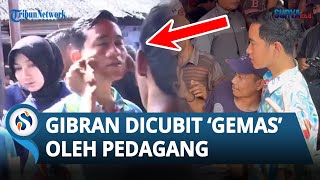 Momen Gibran 'Dicubit Gemas' oleh Pedagang di Pasar Kemiri Depok, Begini Reaksi sang Cawapres!