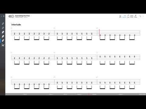 K's Choice - Everything For Free (BASS TAB PLAY ALONG)