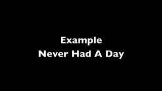 Example - Never Had A Day