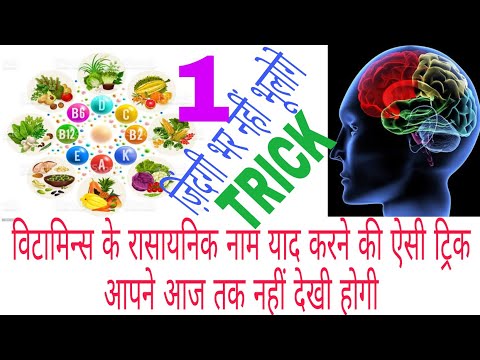 Vitamins ke rasayanik name yad karne ki trick,...