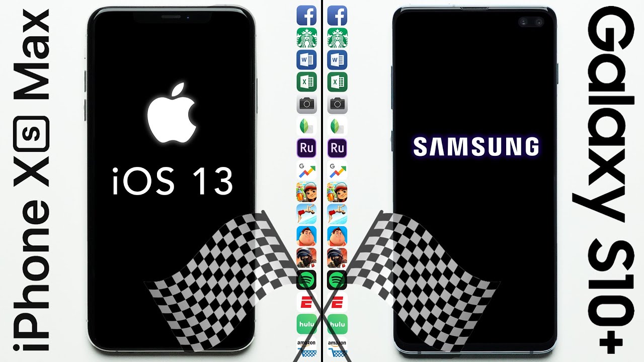iPhone XS Max (iOS 13 Beta) vs. Galaxy S10+ Speed Test