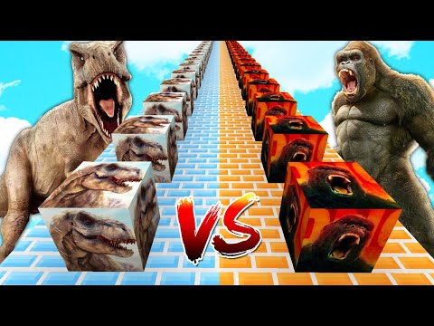 DİNOZOR ŞANS BLOK VS KİNG KONG ŞANS BLOK 😱 - Minecraft