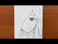Easy drawing | How to draw cute anime girl step-by-step | anime drawing tutorial