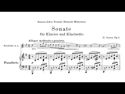 Gustav Jenner – Clarinet Sonata, in G major