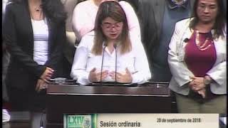 La Dip. Federal Dorheny Cayetano presenta un *exhorto al gobernador MIYULI*