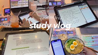 productive study vlog 📚 studying for final exam, productive exam days, waking up at 4am, uni vlog