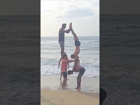 MARINA BEACH WORKOUT 😎 #rap #music #teambackflip #chennaibeaches #shortsfeed #flip #manjinder #swim