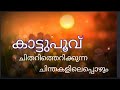 കാട്ടുപൂവ് Kattupoovu Malayalam Poem Chithari Therikkunnnachinthakalil ചിത