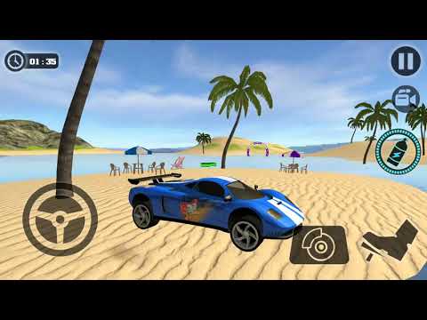 Floating Water Car Driving: Blue Car Unlocked Driving Simulator - Android Gameplay