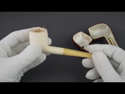 Andreas Bauer Block Meerschaum Billiard Real Amber Stem