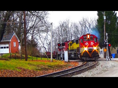 RJ Corman 5372 & NYSW in Midway, KY on a Cloudy Winter Day