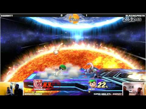 WBB #76  SsbMatt (Greninja) vs BlazingPasta (Ness)   Winners Finals   Smash 4 Singles