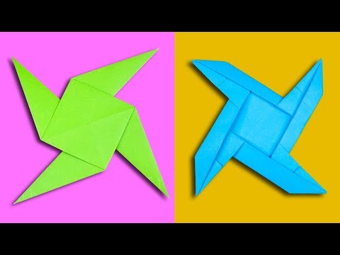 15 Easy Origami Ninja Star/Sword/Knife/gun - How to make
