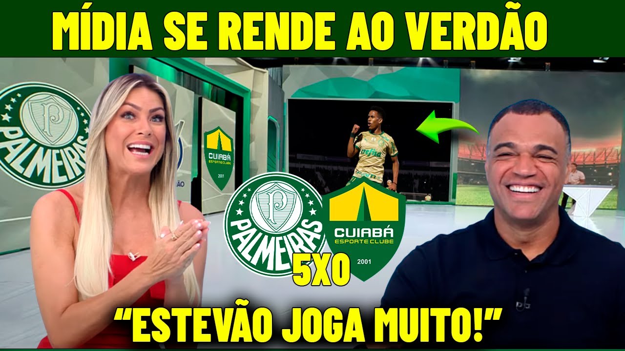RENATA E DENILSON RASGARAM ELOGIOS AO VERDÃO ! PALMEIRAS 5X0 CUIABÁ ! NOTICIAS DO PALMEIRAS