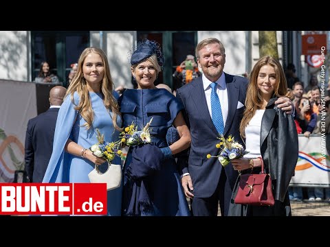 Niederlande feiert Königstag - Selbstbewusst wie nie: Amalia begeistert in kurzem Kleid