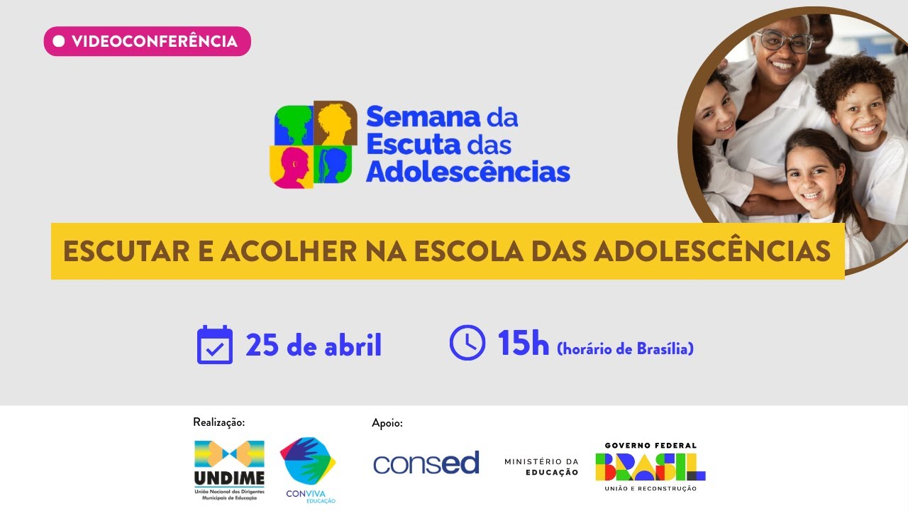 #MECAoVivo | Escutar e Acolher na Escola das Adolescências