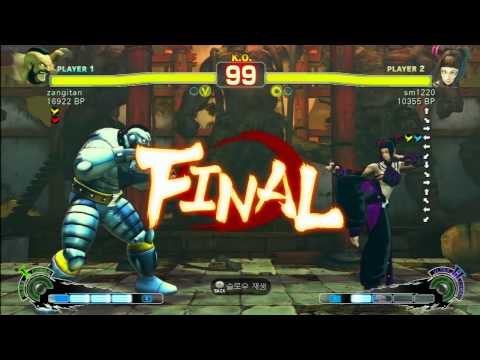 SSF4 Rank Match  zangitan (ZA)  vs  sm1220 (JR)