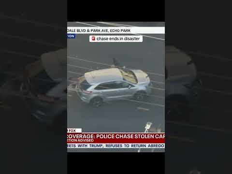 Video | Police chase of stolen vehicle suspect ends in accident and arrest on foot