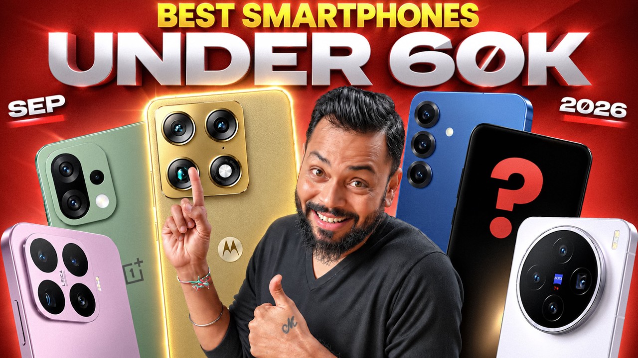 Top 5 Best Smartphones Under ₹60000 ⚡ September 2026