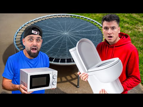 Testing Objects on the Foil Trampoline! *RIP WC*