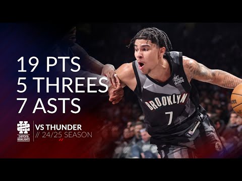 Killian Hayes 19 pts 5 threes 7 asts vs Thunder 24/25 season