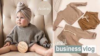venturing into baby clothing! small business vlog #8