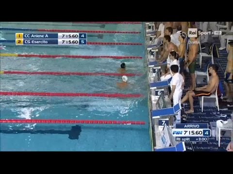 05-04-2017 pom. 4x200 Stile Libero M Serie1 CC Aniene e CS Esercito 7'15,60 Campionato Ita Ass. 2017