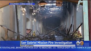 Parishioners Hold Sunday Mass Day After Historic 250-Year San Gabriel Mission Is Ravaged By Flames
