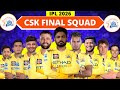 IPL 2026 Chennai Super Kings Full Final Squad CSK Team 2026 Players List CSK 2026 Squad