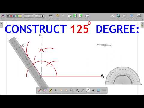 HOW TO CONSTRUCT 125 DEGREE WITH COMPASS