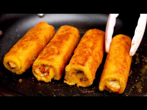 Stop Making Sandwiches! Just Roll the Bread Like This. Simple & Delicious