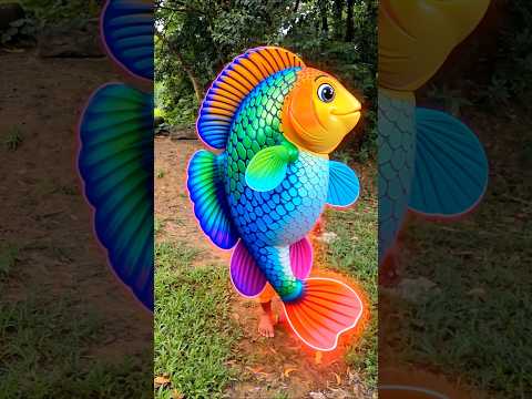 Little Brother Steps on Fish & Turns Into a GIANT Monster Fish! 😱🐟