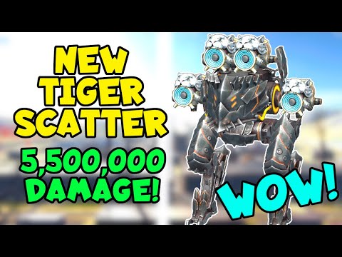 New Max Mk2 TIGER SCATTER BLITZ Destroying FFA With 5.5 MIL DMG! | War Robots 6.8 MK2 Gameplay WR