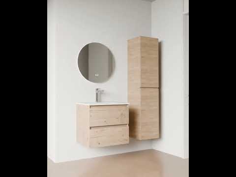 kielle Nefia - Dulap cu lavoar, 60x55x46 cm, 2 sertare, stejar auriu 50027S621