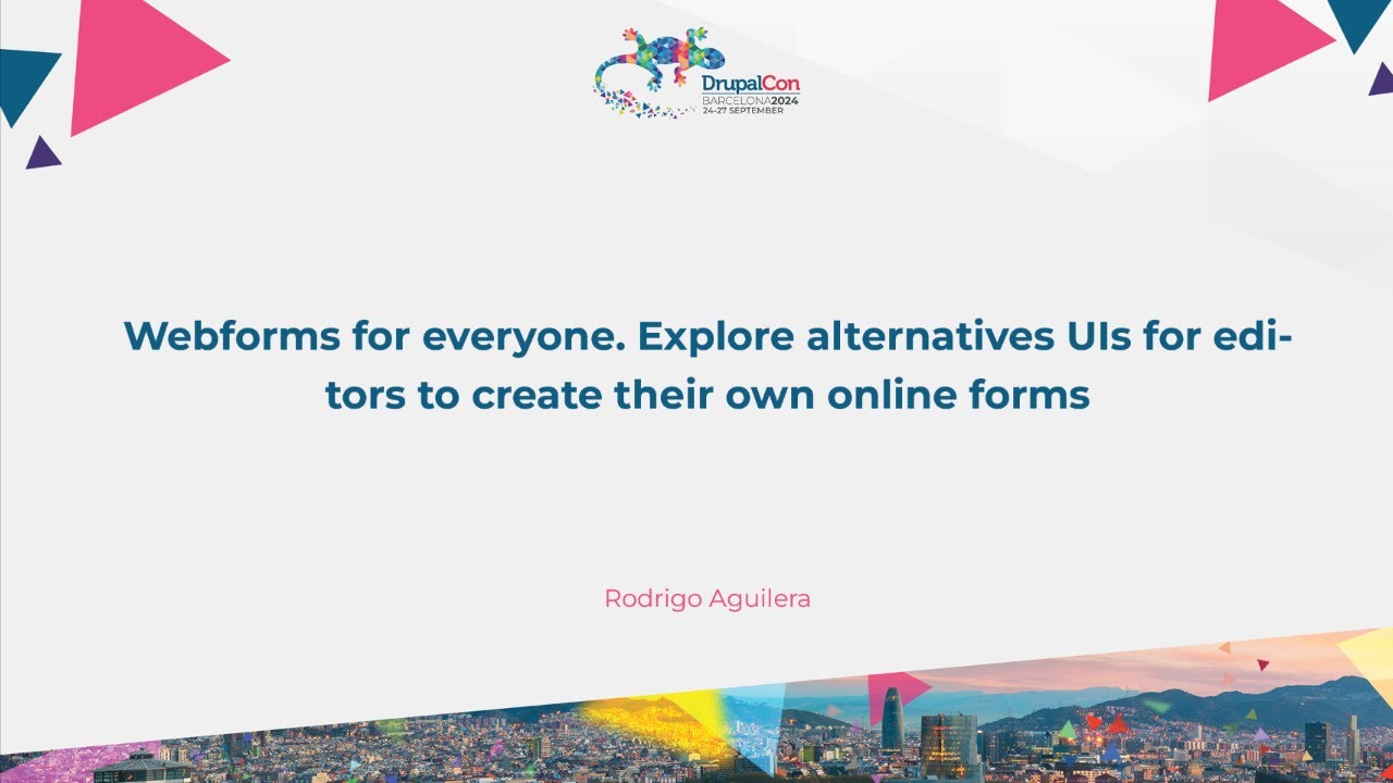 Webforms for everyone. Explore alternatives UIs for editors to create their own online forms
