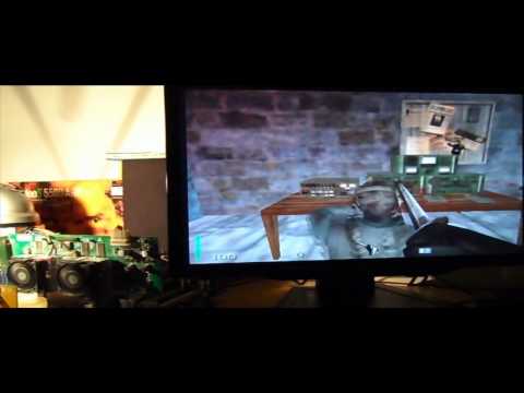 3DFX Voodoo5 5500 Riser Agp @4x Vmod  & Asrock 4CoreDual Sata2 Vmod Experiment! Part 2