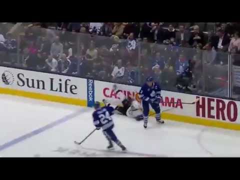 Dion Phaneuf's crushing hit on Patric Hornqvist.