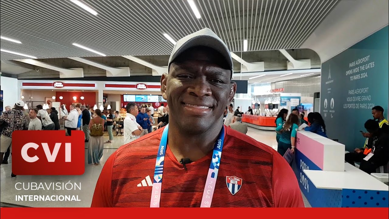 Cubavision internacional / YouTube | Bildquelle: YouTube © Mijaín Lopez am Montag Nachmittag bei seiner Abnkunft in Paris | Bilder sind in der Regel urheberrechtlich geschützt