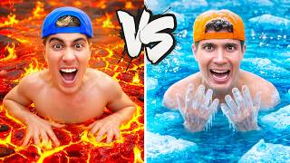 24 HORAS EN PISCINA CALIENTE VS FRIA !!