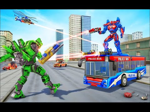 Bus Robot Car Transform War–Police Robot games #1 (Brave Jackals)
