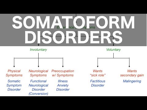 Somatoform Disorders (Somatic Symptom, Conversion, Illness Anxiety, Factitious, Malingering)