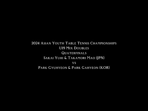 [HIGHLIGHT] Sakai/Takamori (JPN) vs Park/Park (KOR) | 2024 Asian Youth Table Tennis Championships